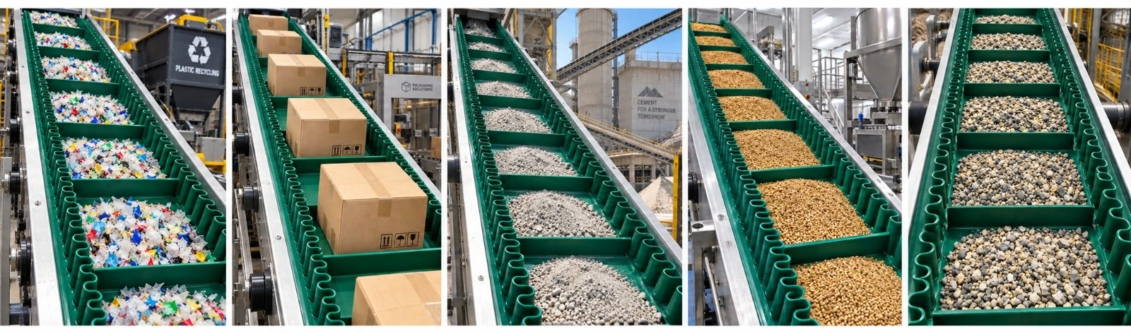 Sidewalls em aplicação: mineração, agregados, grãos, embalagem e reciclagem