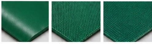 Padrões de superfície TPEE — Diamante, Shallow Diamond e Sandblast em close-up