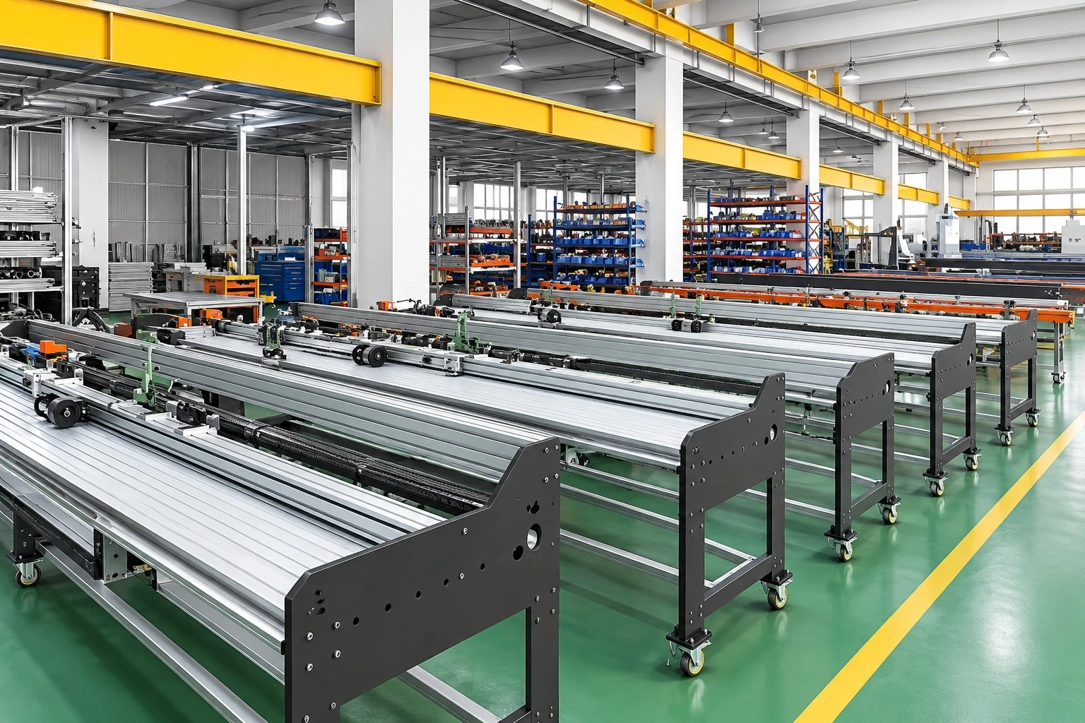 Fatiadora CA2000-3200 na linha de produção da fábrica