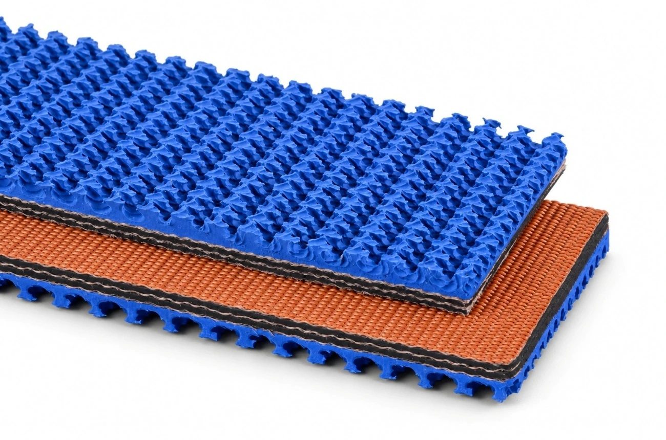 Opção de correia rough top na cor azul
