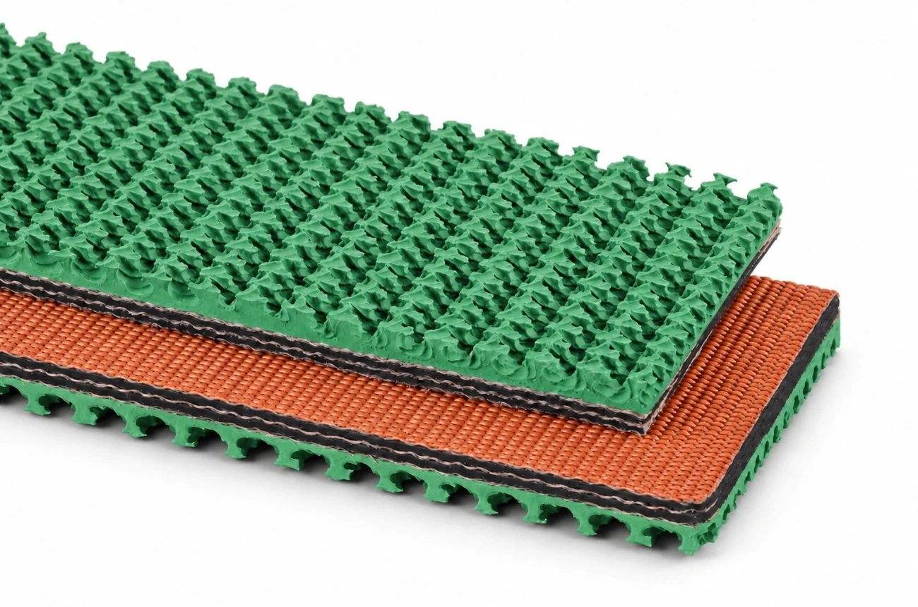 Opção de correia rough top na cor verde
