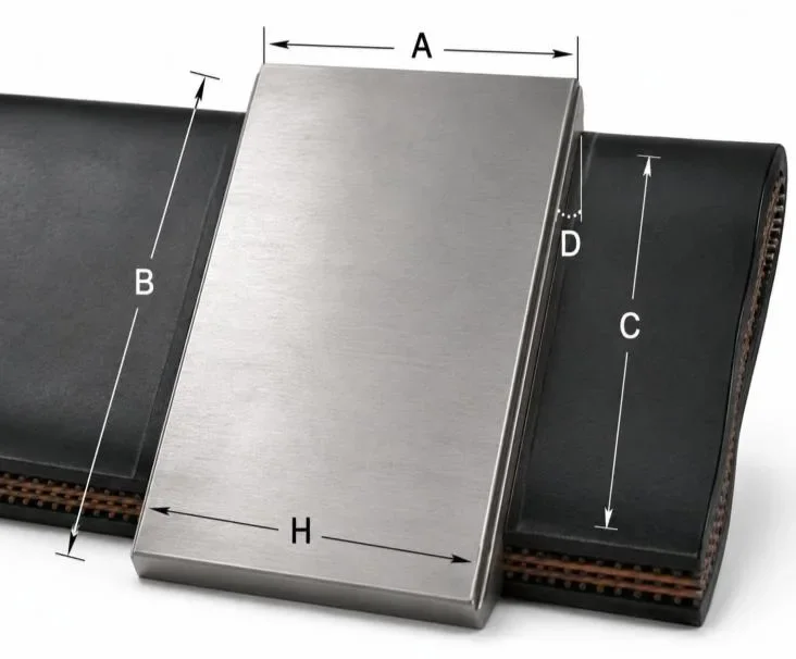 Diagrama del plato de calentamiento con las dimensiones A, B, C, D y H